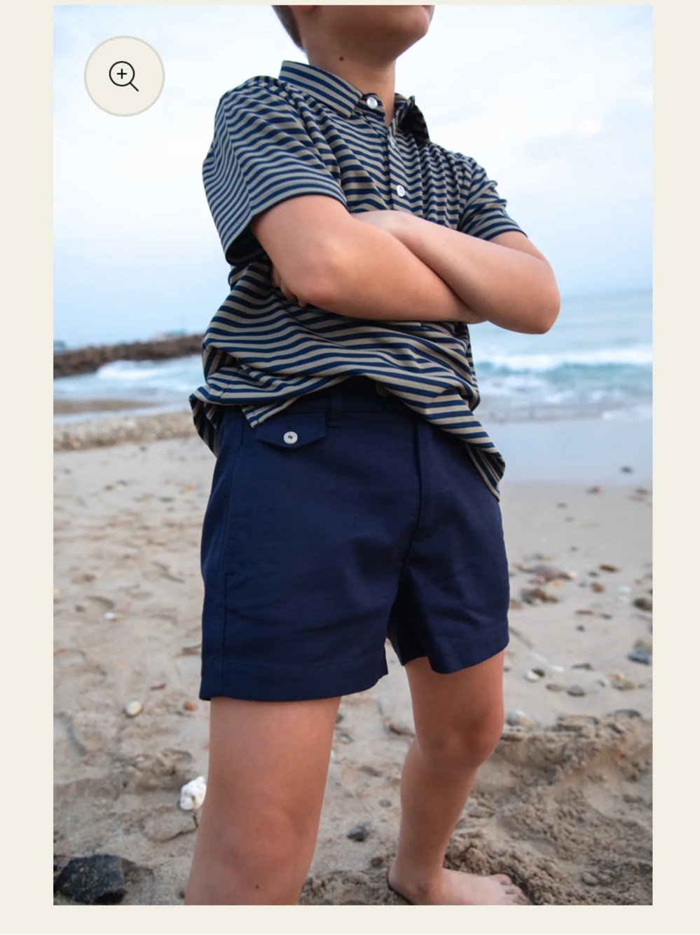 Cadets Linen Cocktail Shorts Color: Naples Navy Blue Kids size 3/4